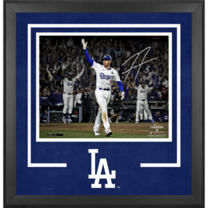 Freddie Freeman Los Angeles Dodgers Autographed 2024 World Series Champions Deluxe Framed 16" x 20" Photograph