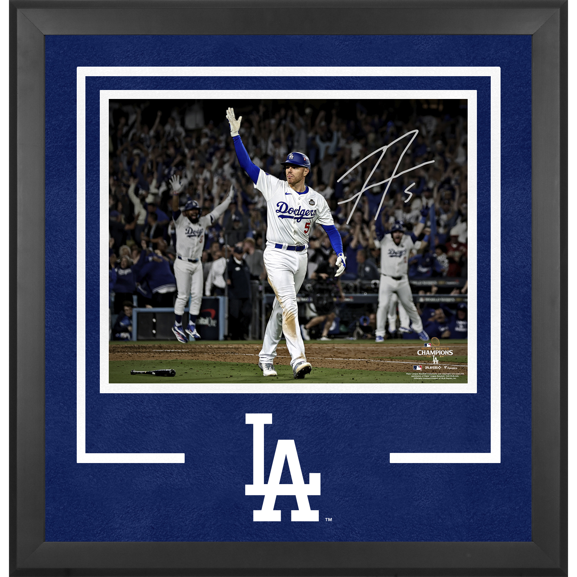 Freddie Freeman Los Angeles Dodgers Autographed 2024 World Series Champions Deluxe Framed 16" x 20" Photograph
