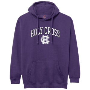 Men's League Collegiate Wear  Purple Holy Cross Crusaders Essentials 2.0 Fleece Pullover Hoodie