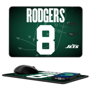 Keyscaper Aaron Rodgers New York Jets Wireless Charger and Mouse Pad