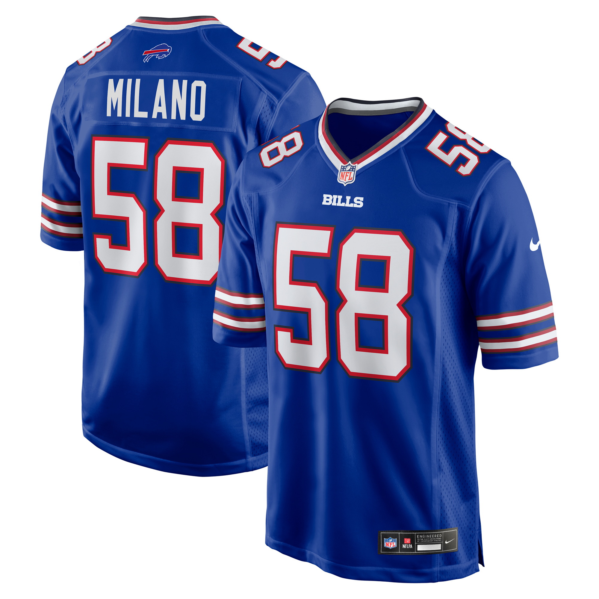 Men's Nike Matt Milano Royal Buffalo Bills Game Player Jersey - Image 5