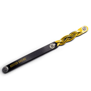 Boston Bruins Personalized Leather Single Braid Bracelet