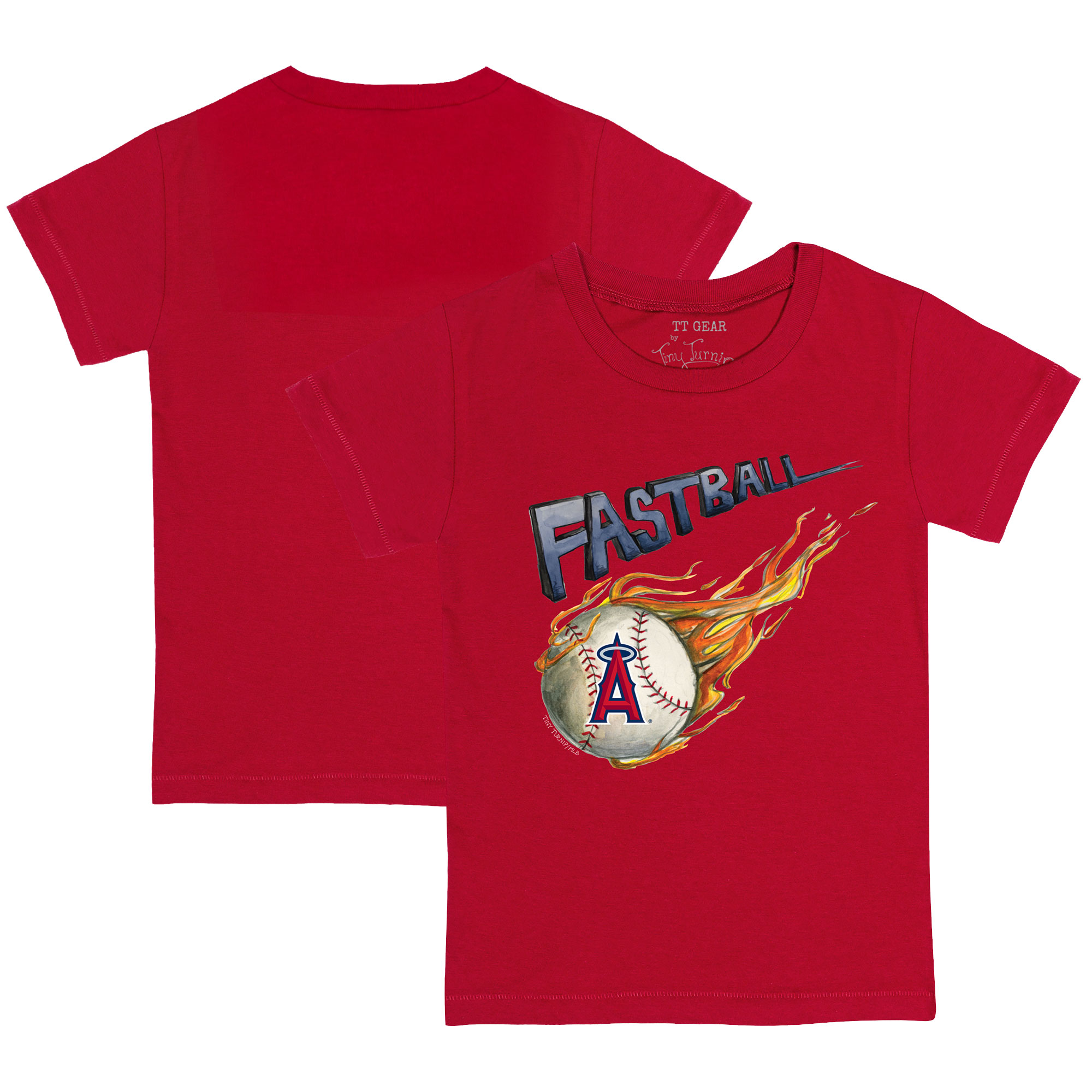 Toddler Tiny Turnip Red Los Angeles Angels Fastball T-Shirt