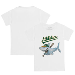 Toddler Tiny Turnip White Oakland Athletics Shark T-Shirt