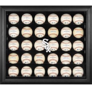 Chicago White Sox Logo Black Framed 30-Ball Display Case