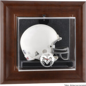 Colorado State Rams Brown Framed Wall-Mountable Mini Helmet Display Case