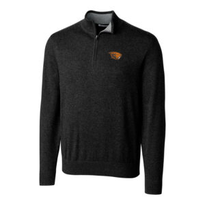 Men's Cutter & Buck Black Oregon State Beavers Big & Tall Lakemont Half-Zip Jacket