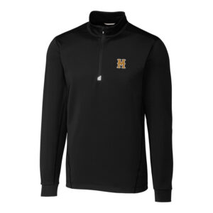 Men's Cutter & Buck Black Missouri Tigers Traverse Vault Logo Half-Zip Jacket
