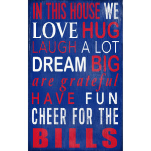 Buffalo Bills 11" x 19" In This House Sign