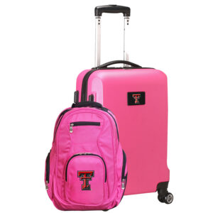 Texas Tech Red Raiders Deluxe 2-Piece Backpack and Carry-On Set - Pink
