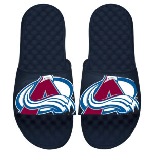Men's ISlide Navy Colorado Avalanche Blown Up Logo Slide Sandals