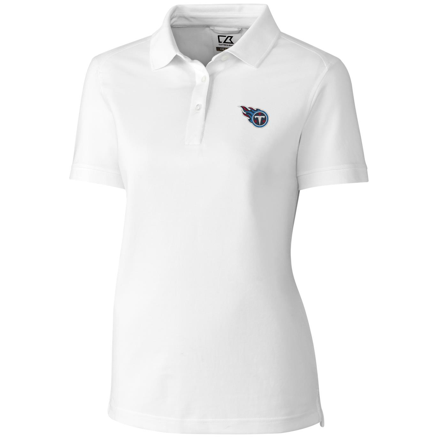 Women's Cutter & Buck White Tennessee Titans Advantage Polo