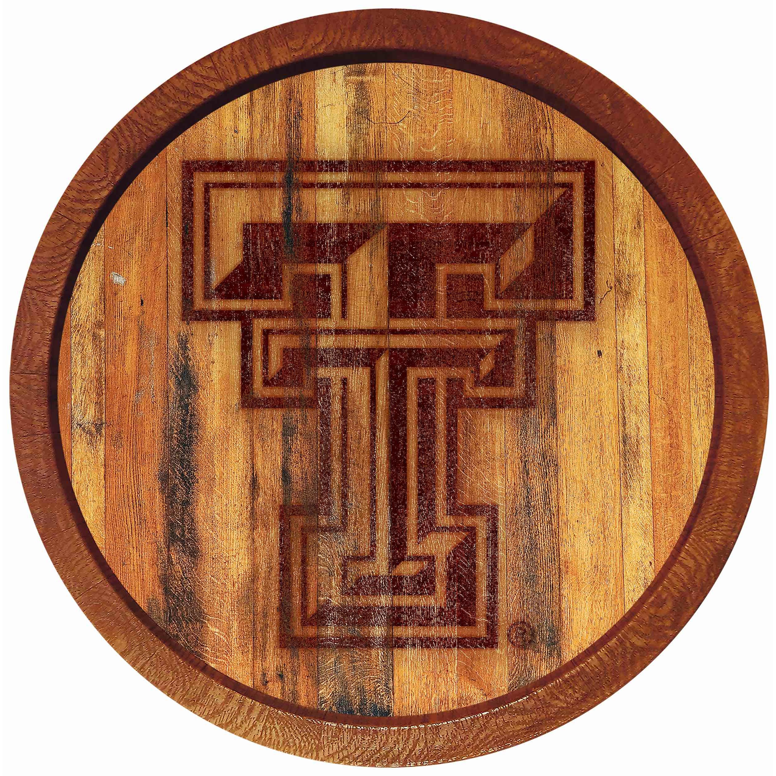 Texas Tech Red Raiders 21'' x 21'' Faux Barrel Top Sign