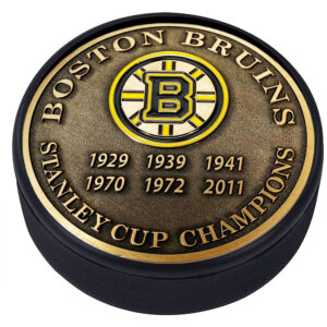 Boston Bruins 6-Time Stanley Cup Champions Medallion Collection Puck