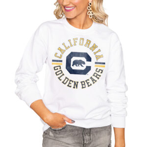 Women's White Cal Bears Vintage Days Perfect Pullover Sweatshirt
