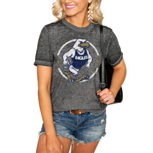 Women's Charcoal Georgia Southern Eagles End Zone Boyfriend T-Shirt