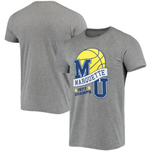 Men's Homefield Heather Gray Marquette Golden Eagles Vintage 1977 Champs T-Shirt