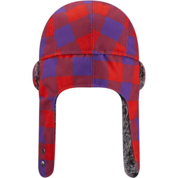 Men's New Era Orange/Purple Clemson Tigers Plaid Trapper Hat - Image 9