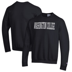 Men's Champion Black Washington College Shoremen Eco Powerblend Crewneck Sweatshirt
