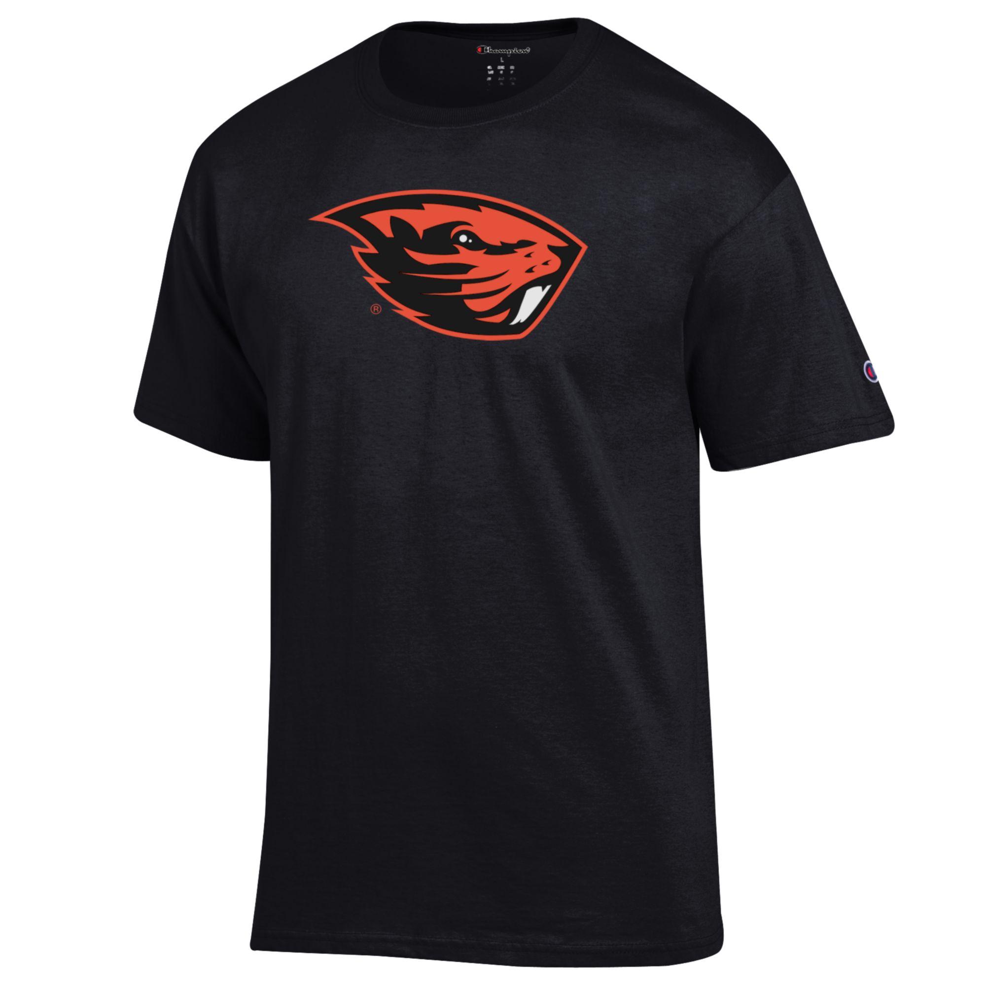 Men's Champion Black Oregon State Beavers Primary Jersey T-Shirt - Image 8
