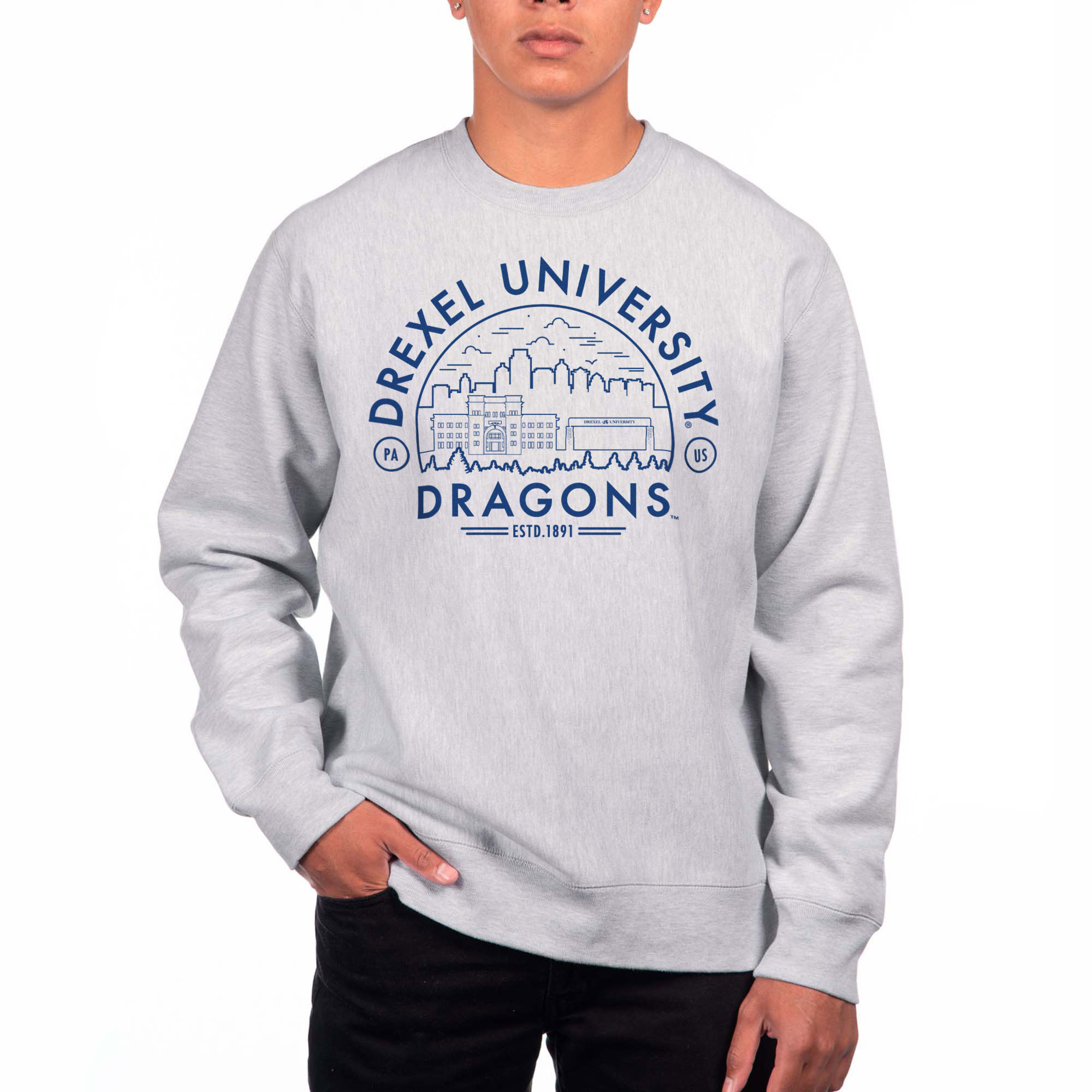 Women's Under Armour Navy Moravian Greyhounds All Day Pullover Sweatshirt