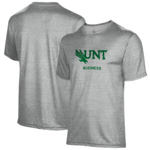 Men's Gray North Texas Mean Green Business Name Drop T-Shirt