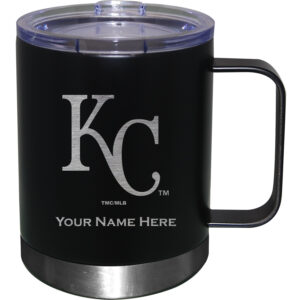 Black Kansas City Royals 12oz. Personalized Stainless Steel Lowball with Handle