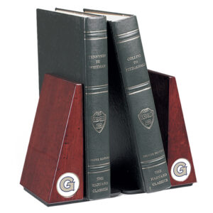 Brown Georgetown Hoyas Rosewood Bookends