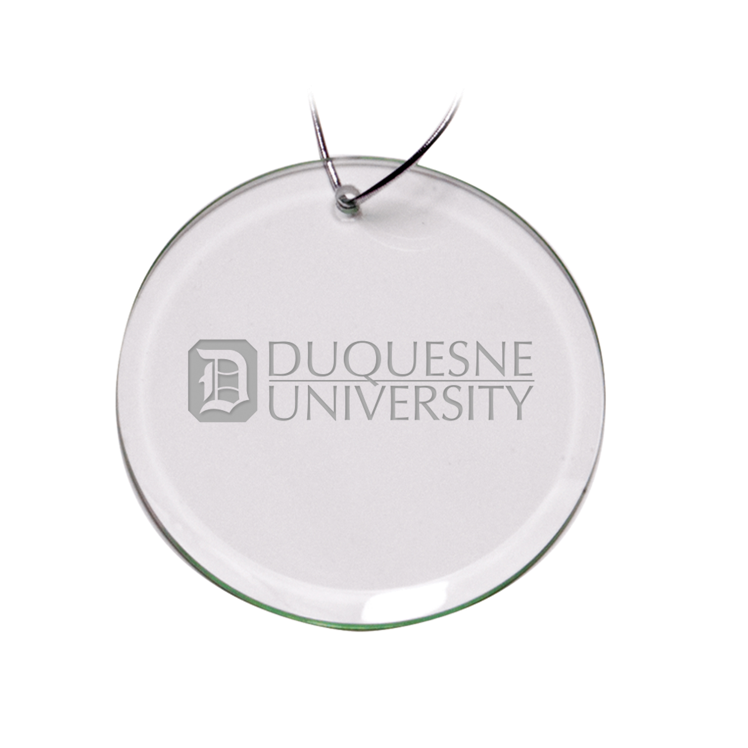 Duquesne Dukes 3'' Glass Round Ornament