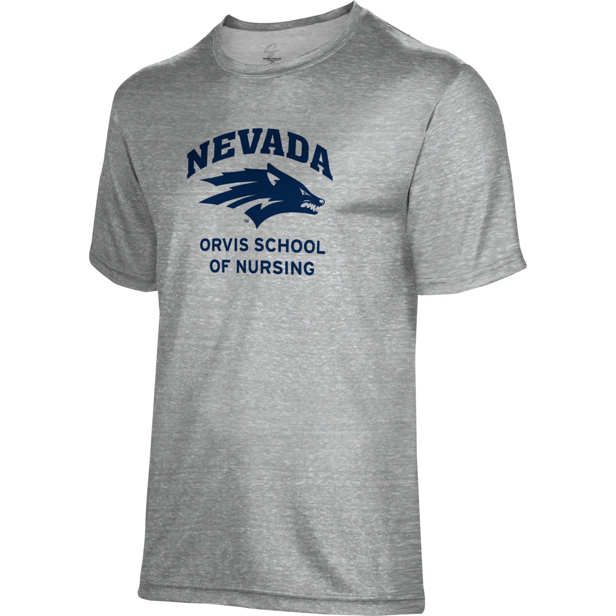 Men's Gray Nevada Wolf Pack Nursing Name Drop T-Shirt - Image 3