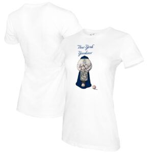 Women's Tiny Turnip White New York Yankees Gumball Machine T-Shirt