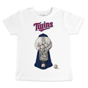 Toddler Tiny Turnip White Minnesota Twins Gumball Machine T-Shirt