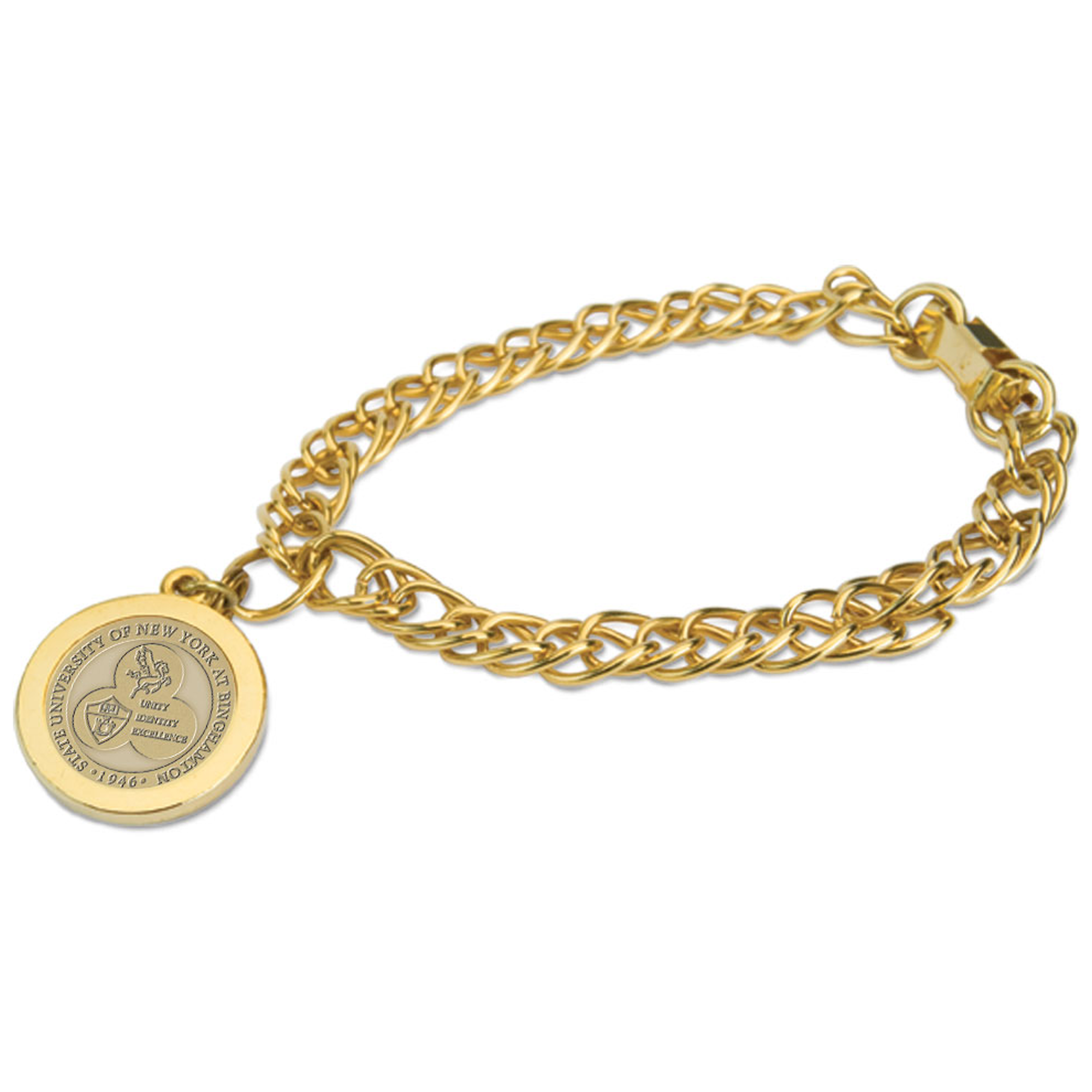 Women's Gold Binghamton Bearcats Charm Bracelet