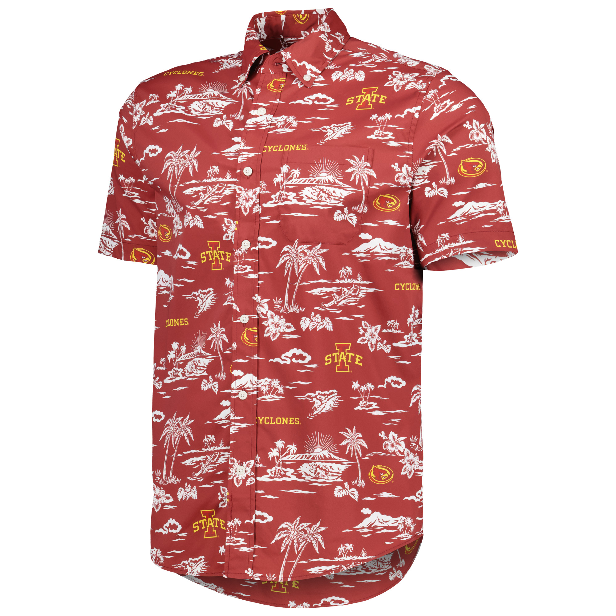 Men's Reyn Spooner Cardinal Iowa State Cyclones Performance Button-Down Shirt - Image 6