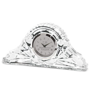 Silver Manhattan Jaspers Crystal Clock