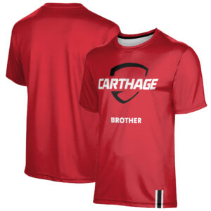 Men's ProSphere Red Carthage Firebirds Brother Logo Stripe T-Shirt