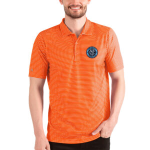 Men's Antigua Heathered Orange New York City FC Esteem Polo