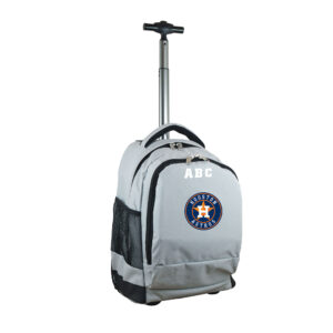 MOJO Gray Houston Astros 19'' Personalized Premium Wheeled Backpack
