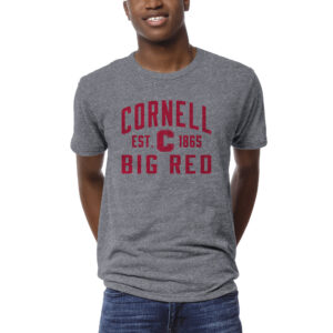 Men's League Collegiate Wear Heather Gray Cornell Big Red 1274 Victory Falls T-Shirt