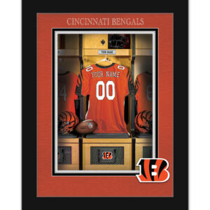 Cincinnati Bengals 12'' x 16'' Personalized Team Jersey Print