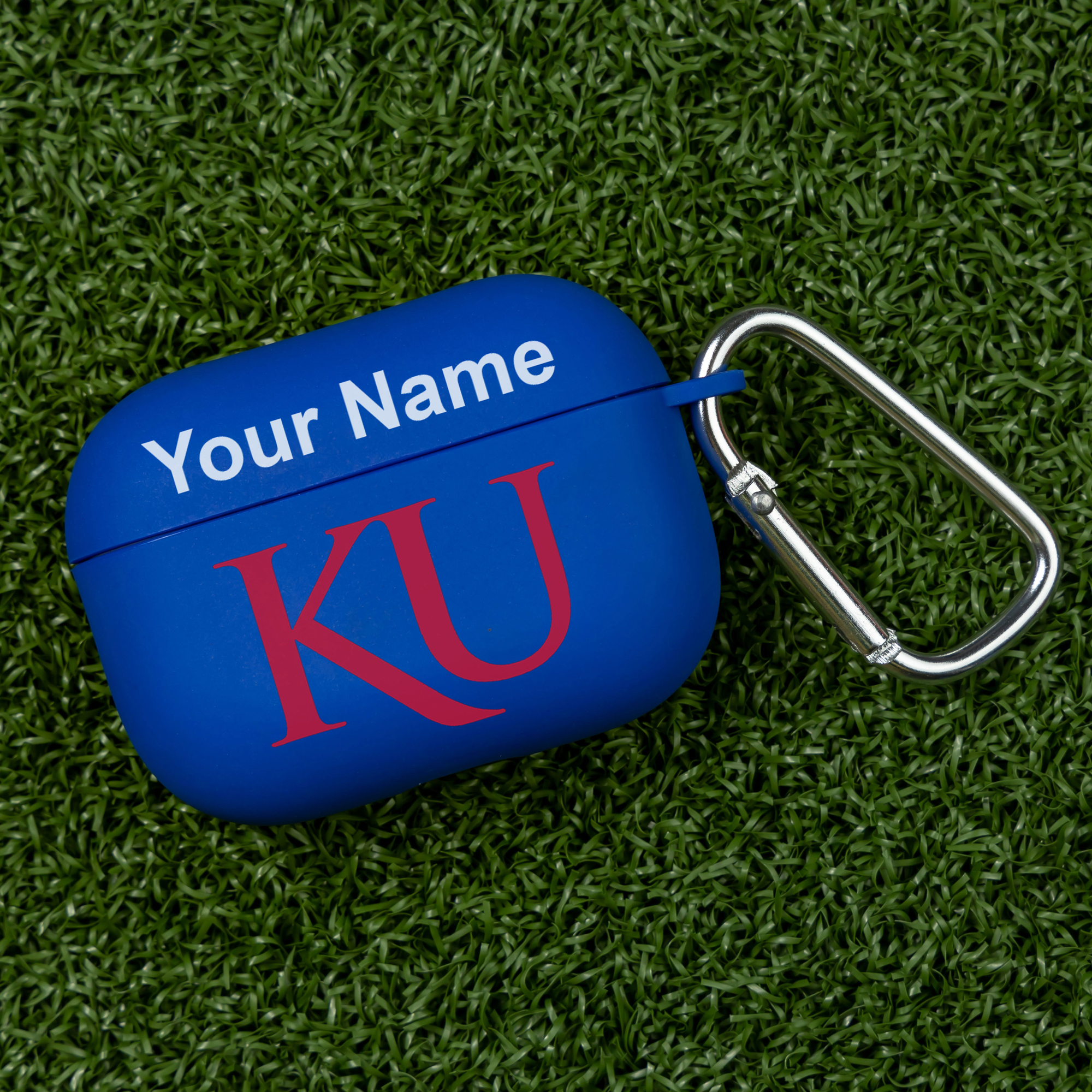Royal Kansas Jayhawks Personalized AirPods Pro Case Cover - Image 5