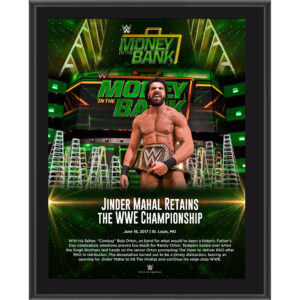 Jinder Mahal WWE 10.5" x 13" 2017 Money In The Bank Sublimated Plaque