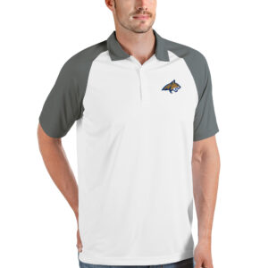 Men's Antigua White/Steel Montana State Bobcats Nova Polo