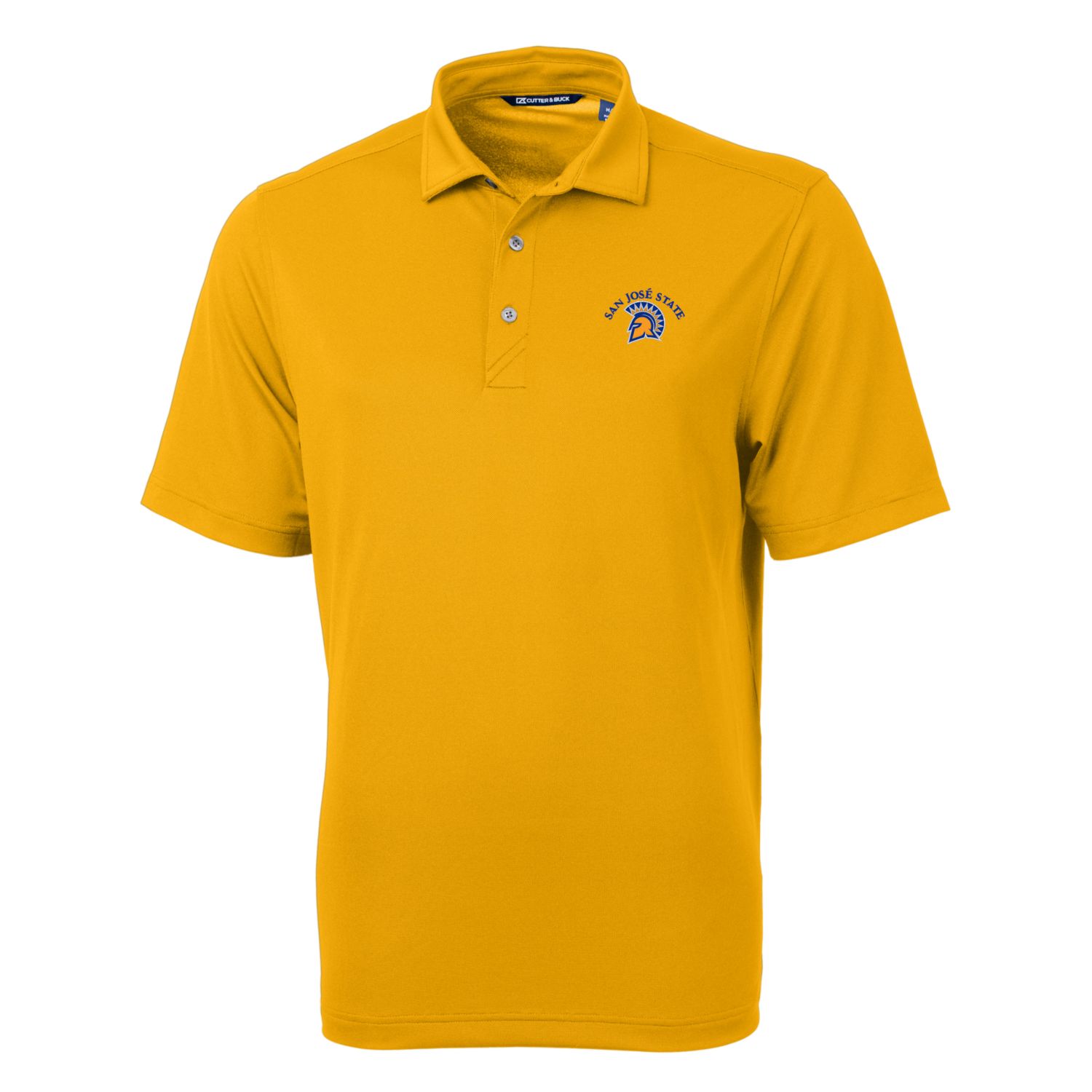 Men's Cutter & Buck Gold San Jose State Spartans Virtue Eco Pique Recycled Polo - Image 6