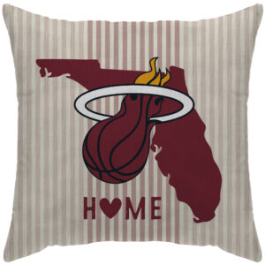 Miami Heat 18'' x 18'' Home State Duck Cloth Décor Pillow