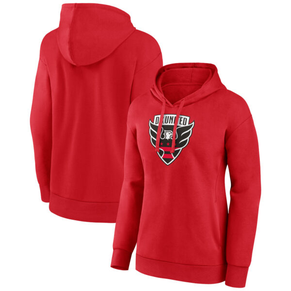 Women's Red D.C. United Official Logo Pullover Hoodie