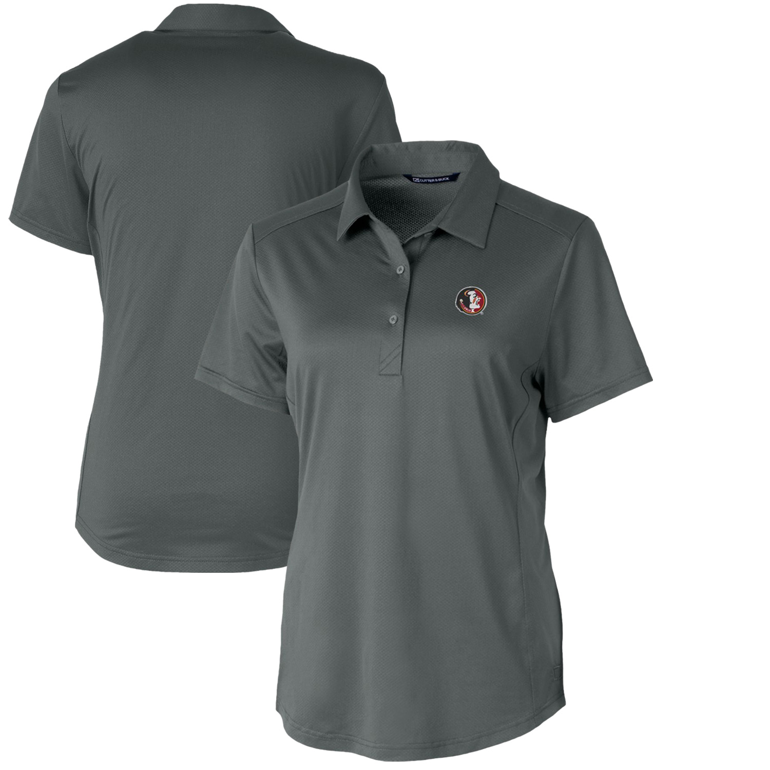 Women's Cutter & Buck Steel Florida State Seminoles Vault Prospect Textured Stretch Polo - Image 5