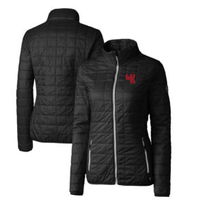 Women's Cutter & Buck Black Western Kentucky Hilltoppers Vault Rainier PrimaLoft Eco Insulated Full-Zip Puffer Jacket