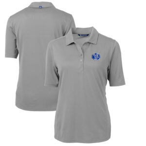 Women's Cutter & Buck Gray Air Force Falcons Team Virtue Eco Pique Recycled Polo