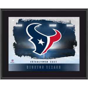 Houston Texans 10.5" x 13" Horizontal Team Logo Sublimated Plaque